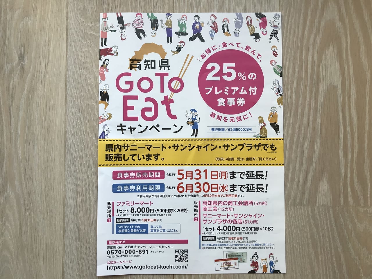 2021年4月、高知県Go To Eat食事券の延長や販売場所の追加が決定