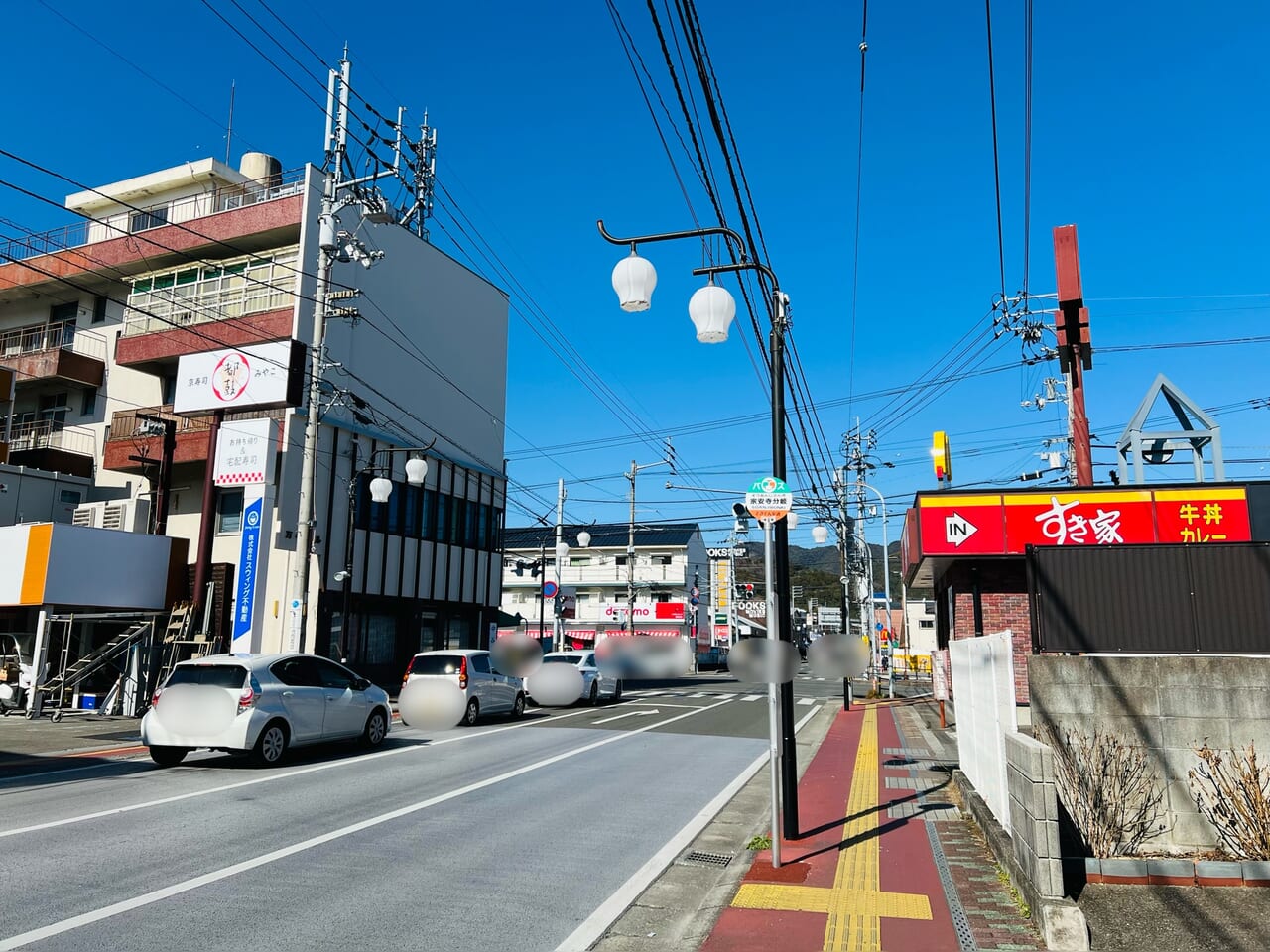 高知市中万々に移転オープンする「京寿司 都鼓」の周辺の様子