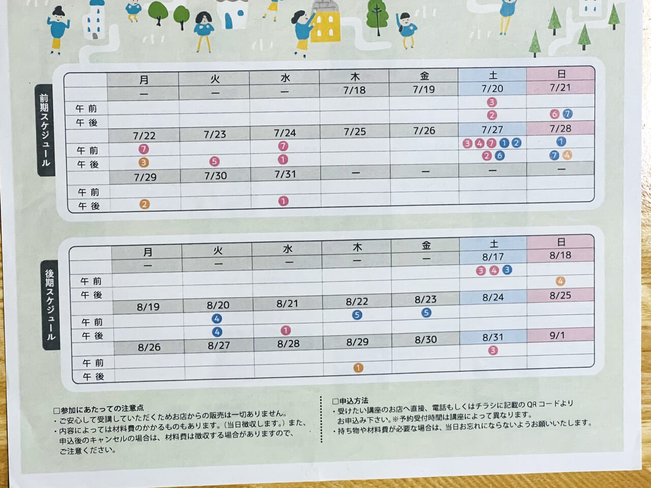 2024年夏休みに高知市帯屋町を中心に行われる「親子まちゼミ」のチラシ