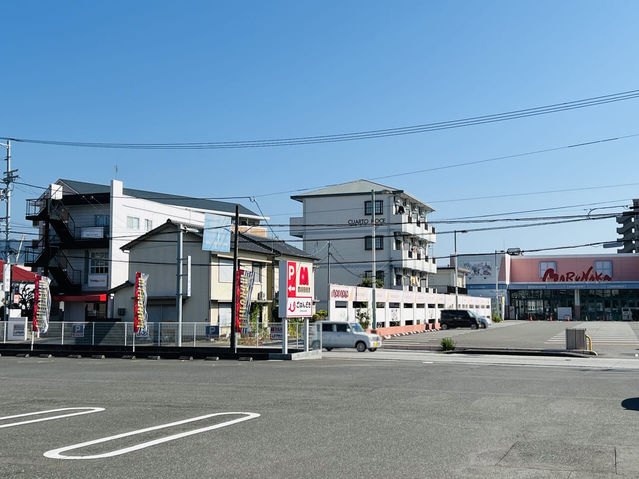 2024年10月ごろに「つけSOBA GOKU-TUBUSHI（ゴクツブシ）」が移転する「ラーメン屋 藁しべ」の周辺の様子