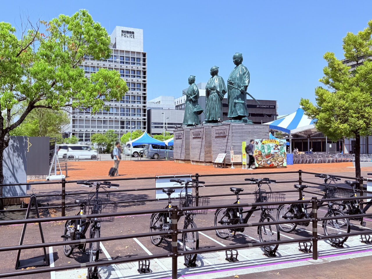 JR高知駅前にあるシェアサイクルサービス「COGICOGI（コギコギ）」