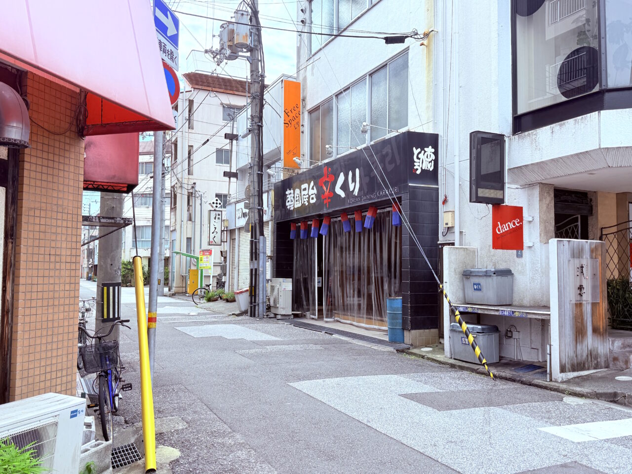 2025年6月14日に閉店したはりまや町の「韓国屋台 辛くり」