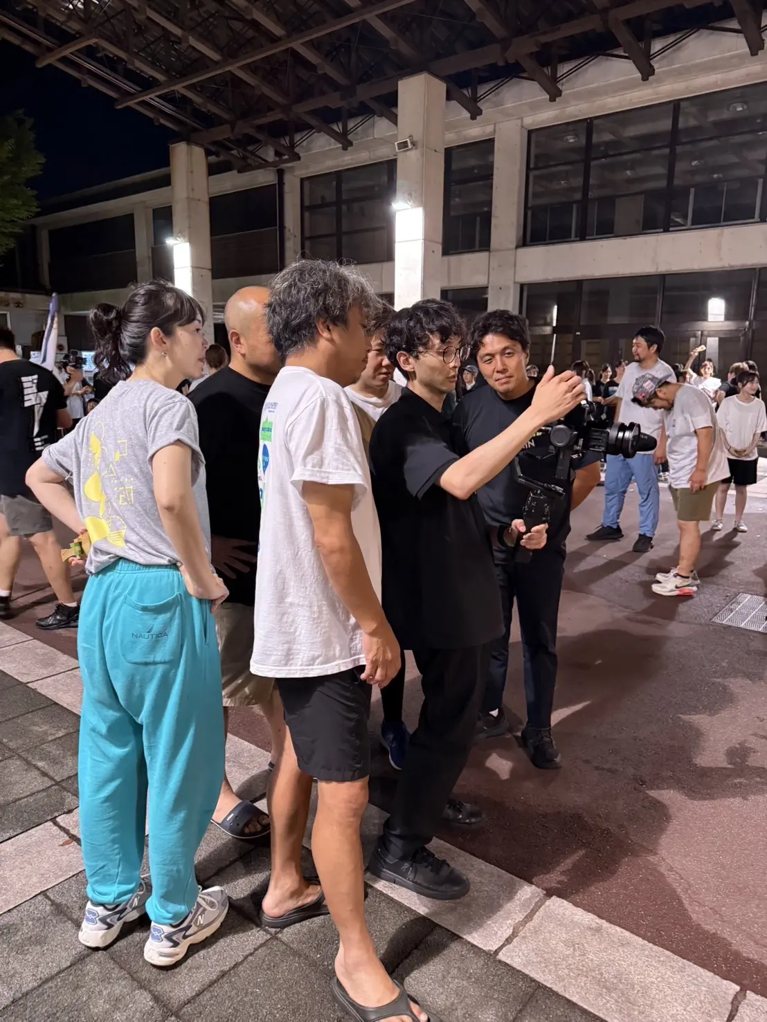 よさこいチームの紹介動画の撮影現場の様子