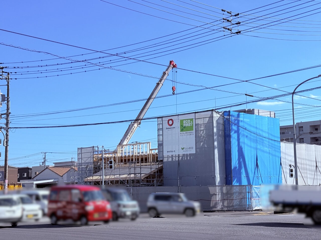 建設中の寿司・しゃぶしゃぶ食べ放題「ゆず庵」の様子