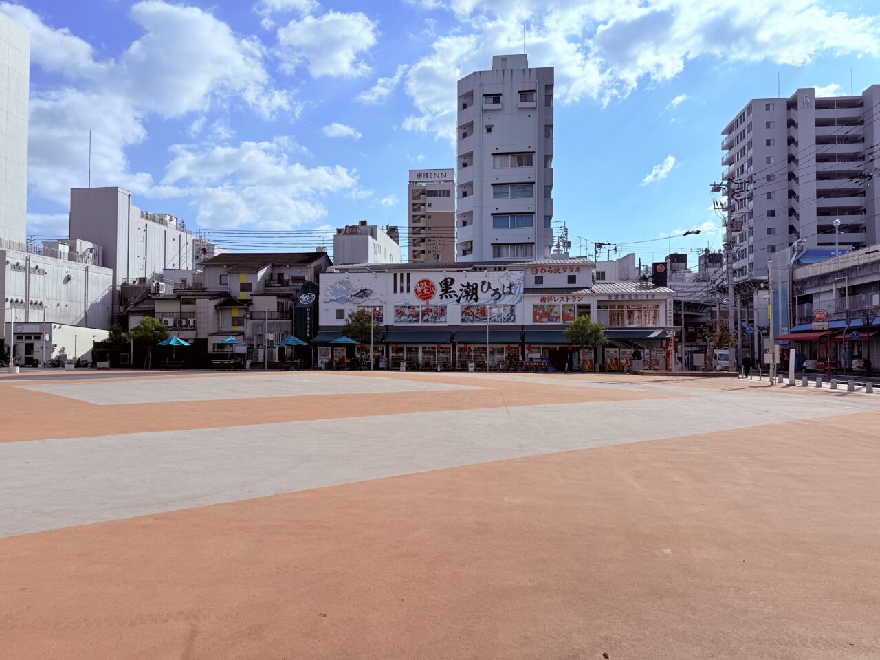 高知市追手筋の西側にある大旺新洋おまち多目的広場