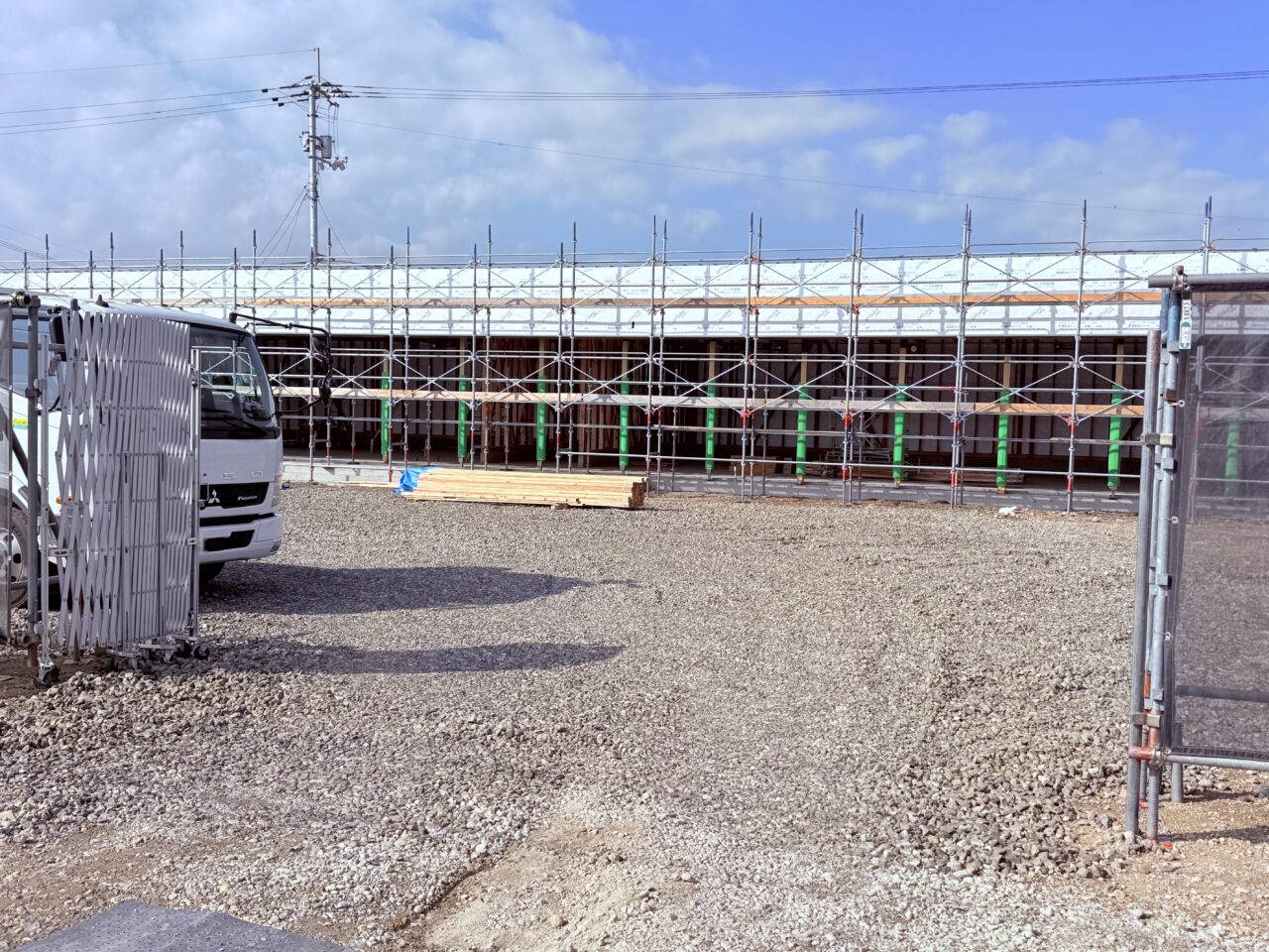 高知市布師田で工事中の「セブンイレブン 高知布師田店」の様子