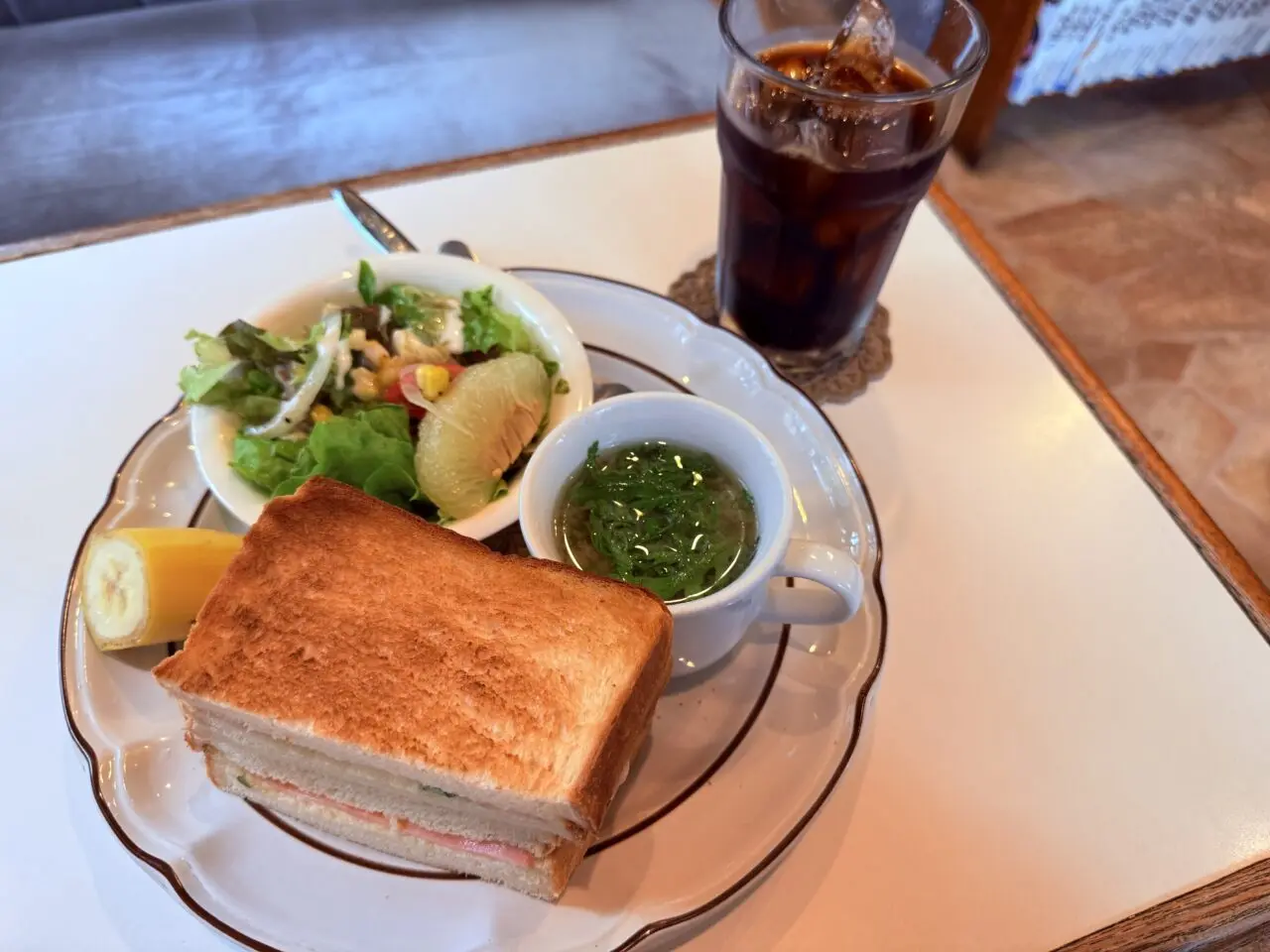 2026年4月末から一時休業に入る高知市知寄町の老舗「喫茶ノア」のハムトースト